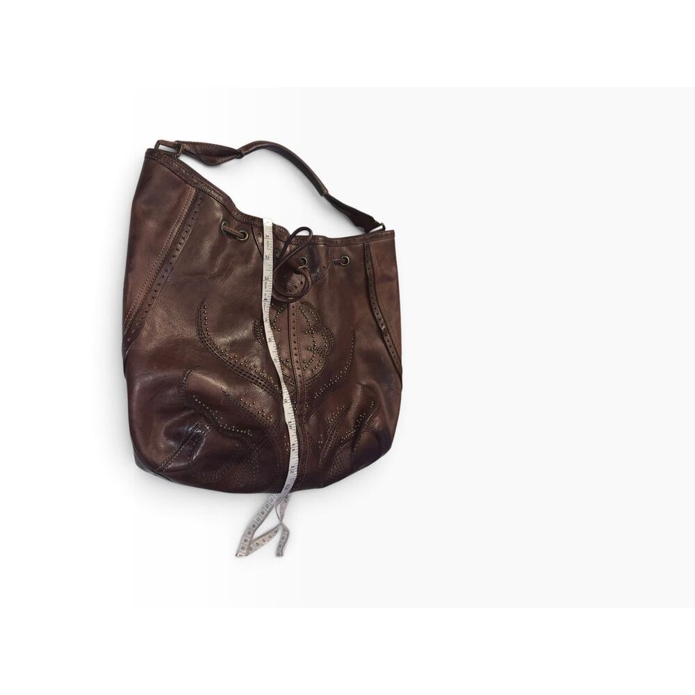 Cole Haan Sierra Laser Cut Brown Purse Bag - Picture 10 of 16